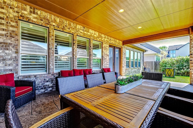 32811 Warbler Ct, Fulshear, TX 77441 - view of patio / terrace featuring outdoor lounge area