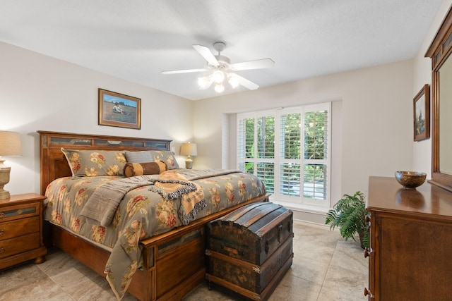 20103 Diamond Ct, Magnolia, TX 77355 - bedroom with ceiling fan and light tile patterned floors