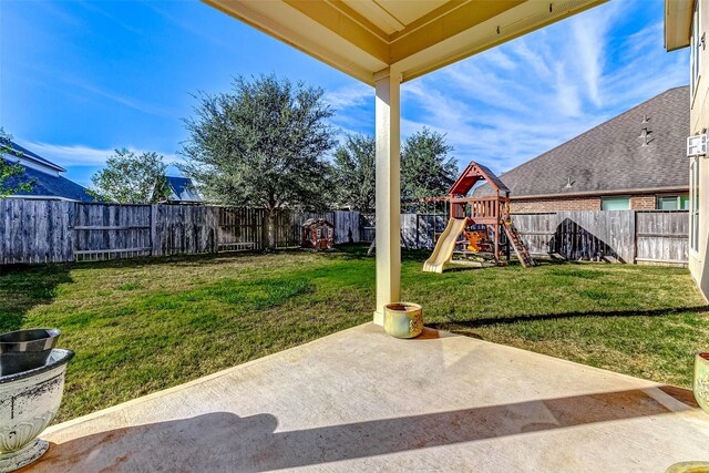 6222 Deer Run Xing, Katy, TX 77493 - view of yard featuring a patio and a playground