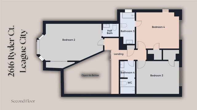 2616 Ryder Ct, League City, TX 77573 - view of floor plan / room layout