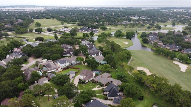 2616 Ryder Ct, League City, TX 77573 - aerial view of property and surrounding area featuring nearby suburban area, a nearby body of water, and a golf course