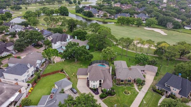 2616 Ryder Ct, League City, TX 77573 - aerial view of residential area with a large body of water and a golf club
