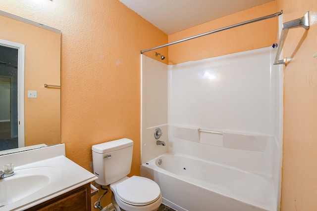 15522 Noble Brook Ct, Houston, TX 77049 - full bath with toilet, vanity, and bathtub / shower combination