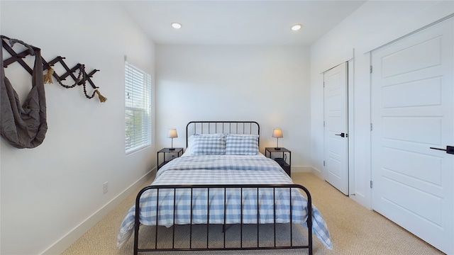 3019 Jensen Springs Ln, Houston, TX 77026 - carpeted bedroom with baseboards and recessed lighting
