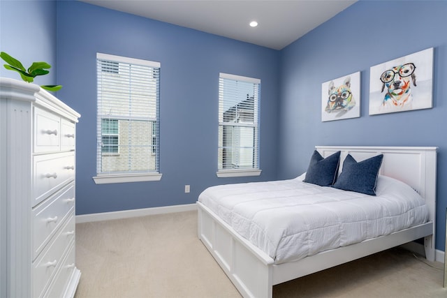 831 Dunleigh Meadows Ln, Houston, TX 77055 - bedroom featuring light carpet, baseboards, and recessed lighting