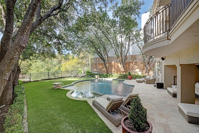 5602 Indian Cir, Houston, TX 77056 - view of yard with a balcony and a patio area