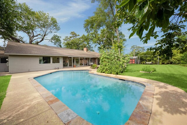 1415 Lehman St, Houston, TX 77018 - outdoor pool with a yard and a patio