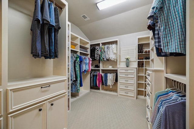 4504 Birch St, Bellaire, TX 77401 - spacious closet featuring light carpet and vaulted ceiling