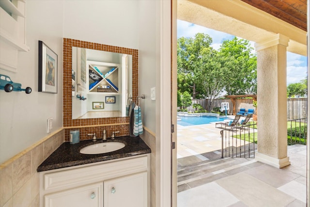 4504 Birch St, Bellaire, TX 77401 - bathroom featuring vanity