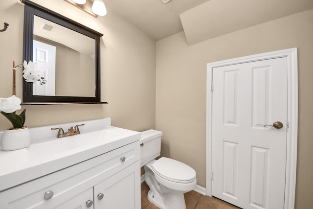 22611 Bucktrout Ln, Katy, TX 77449 - bathroom with tile patterned flooring, vanity, and toilet