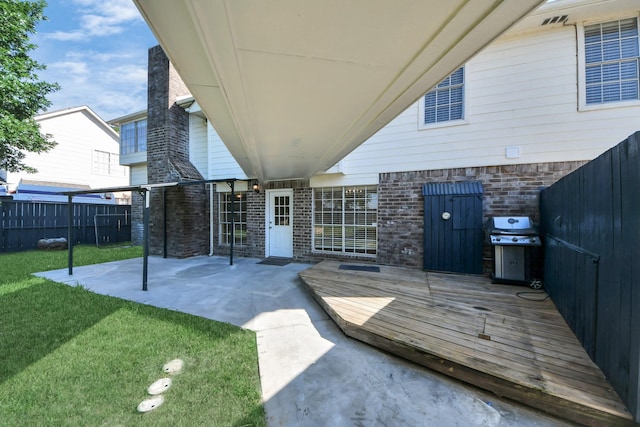 22611 Bucktrout Ln, Katy, TX 77449 - view of patio with a deck and area for grilling