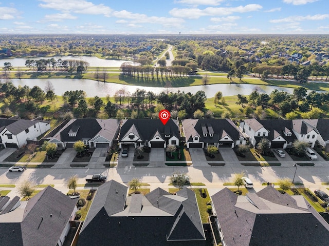 11715 Tranquility Summit Dr, Cypress, TX 77433 - aerial view of property and surrounding area featuring nearby suburban area and a nearby body of water