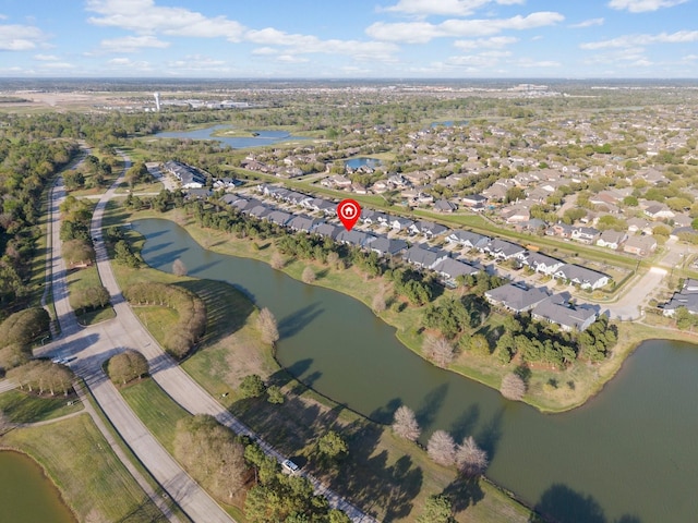 11715 Tranquility Summit Dr, Cypress, TX 77433 - aerial view of property's location with a nearby body of water and nearby suburban area