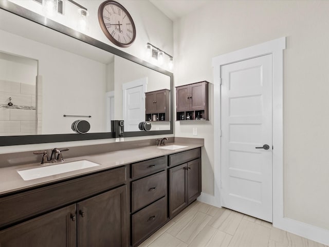 11715 Tranquility Summit Dr, Cypress, TX 77433 - bathroom with double vanity and marble finish floors