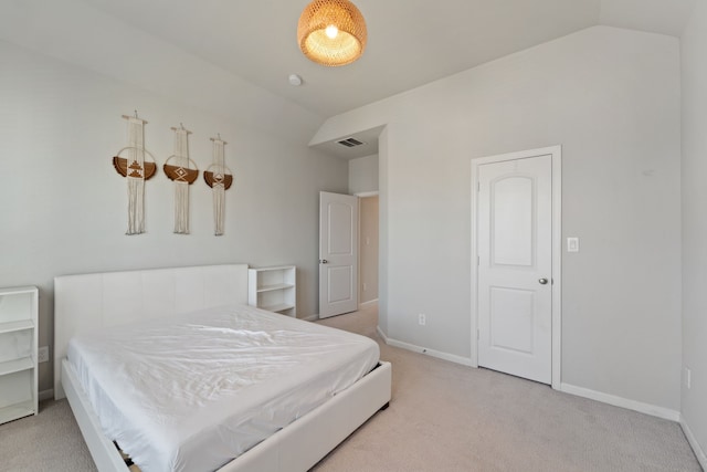 11909 Eastgrove Park Way, Houston, TX 77051 - bedroom with light colored carpet, lofted ceiling, and baseboards
