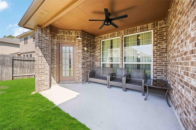 30427 Legacy Pines Dr, Spring, TX 77386 - view of patio / terrace with a ceiling fan