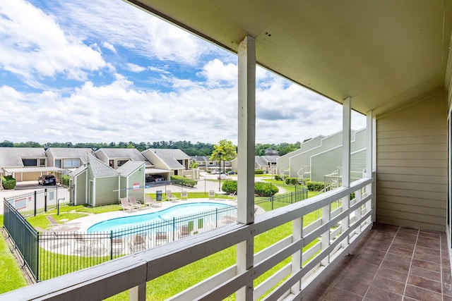 44 April Point Dr S, Montgomery, TX 77356 - balcony featuring a residential view and view of pool area