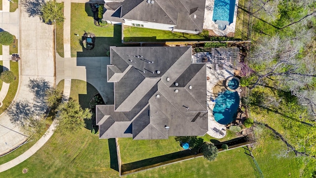 5131 Rowley Falls Ln, Sugar Land, TX 77479 - drone / aerial view of a pool area
