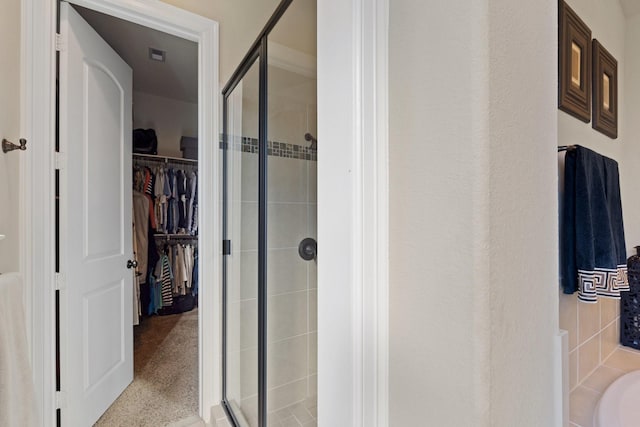 5131 Rowley Falls Ln, Sugar Land, TX 77479 - full bath with a stall shower and a spacious closet