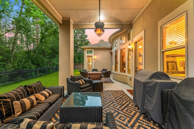 1223 Eversham Way, Kingwood, TX 77339 - view of patio with outdoor lounge area