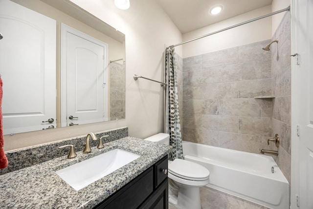 4302 Meyerwood Dr, Houston, TX 77096 - full bath with toilet, shower / bath combination with curtain, and vanity