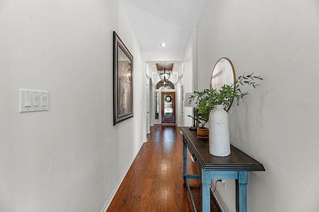 7903 Black Horse Cv, Missouri City, TX 77459 - hallway featuring hardwood / wood-style floors and baseboards