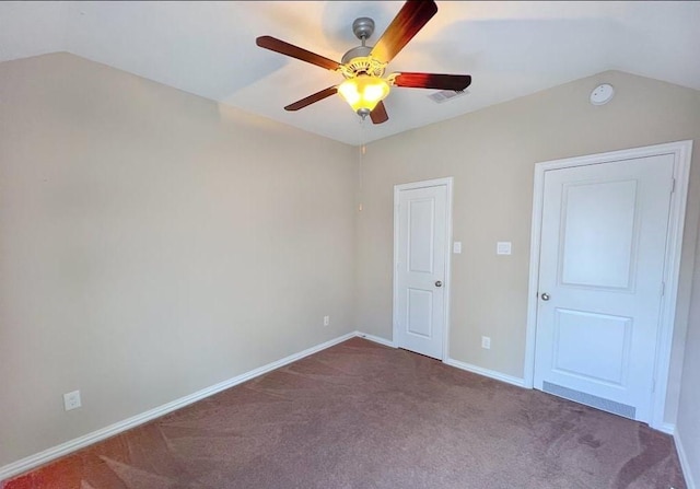 12714 Sweet Root Ln, Humble, TX 77346 - carpeted empty room featuring lofted ceiling, a ceiling fan, a smoke detector, and baseboards