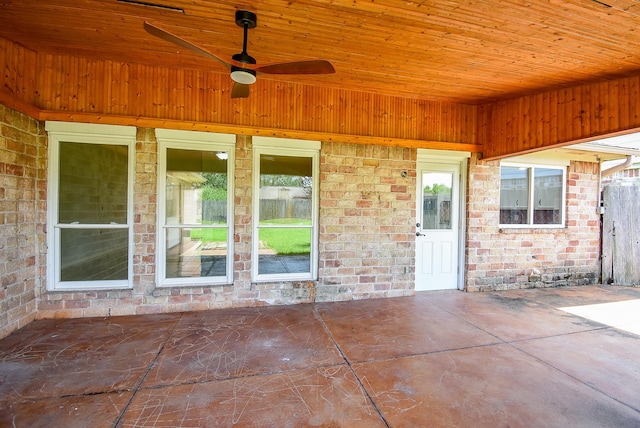 3119 Wagon Trail Dr, Sugar Land, TX 77479 - view of patio with ceiling fan