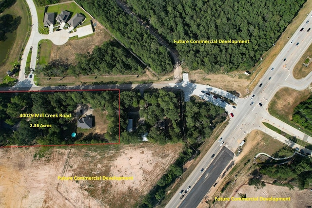 40029 Mill Creek Rd, Magnolia, TX 77354 - map / location featuring property parcel outlined
