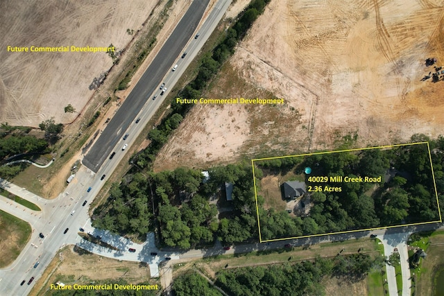 40029 Mill Creek Rd, Magnolia, TX 77354 - map / location featuring property parcel outlined