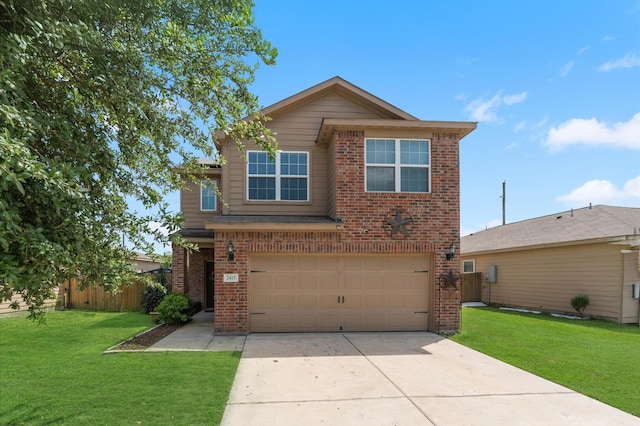 2415 Fallen Pine Ln, Houston, TX 77088 - traditional home featuring brick siding, a garage, and driveway