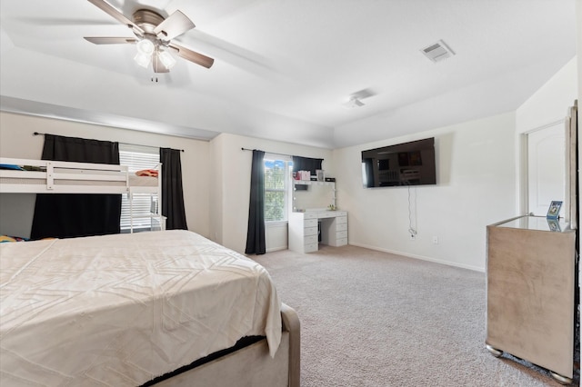 2415 Fallen Pine Ln, Houston, TX 77088 - bedroom featuring carpet, baseboards, and ceiling fan