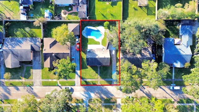6035 Cartagena St, Houston, TX 77035 - aerial view of property's location featuring property boundaries highlighted