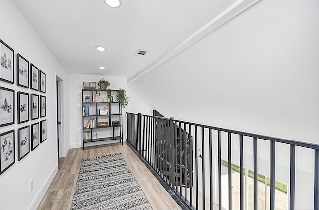 6035 Cartagena St, Houston, TX 77035 - corridor featuring light wood finished floors, recessed lighting, and baseboards