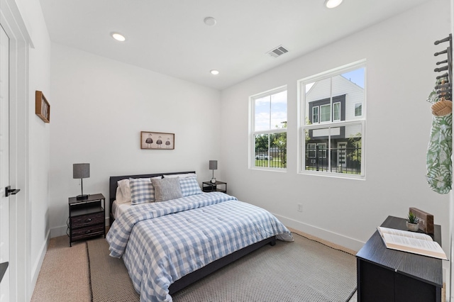 8303 Springwood Creek Ln, Houston, TX 77055 - carpeted bedroom featuring baseboards and recessed lighting