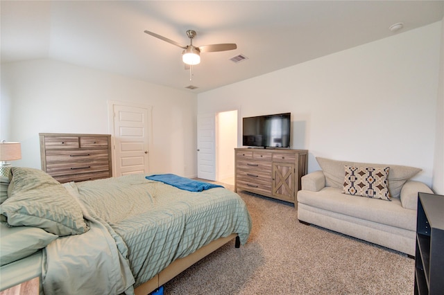 31814 Hallington Hill Ln, Fulshear, TX 77441 - carpeted bedroom with ceiling fan and lofted ceiling