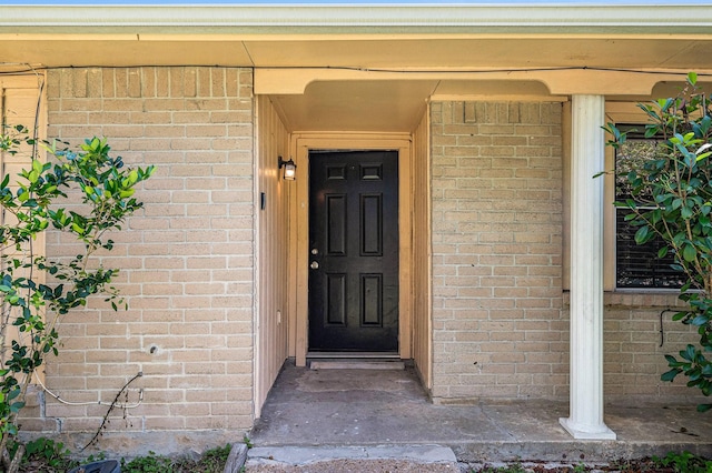 16243 Knollridge Ct, Houston, TX 77053 - doorway to property with brick siding