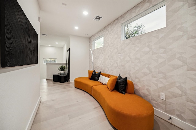709 Moody St, Houston, TX 77009 - corridor with recessed lighting, baseboards, and light wood finished floors