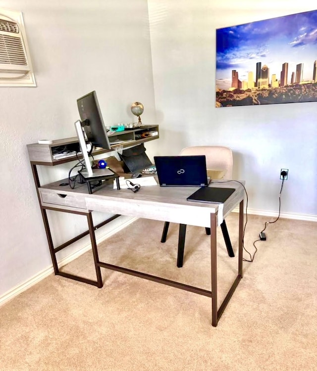 1062 Lamonte Ln, Houston, TX 77018 - office space with carpet, a wall unit AC, and baseboards