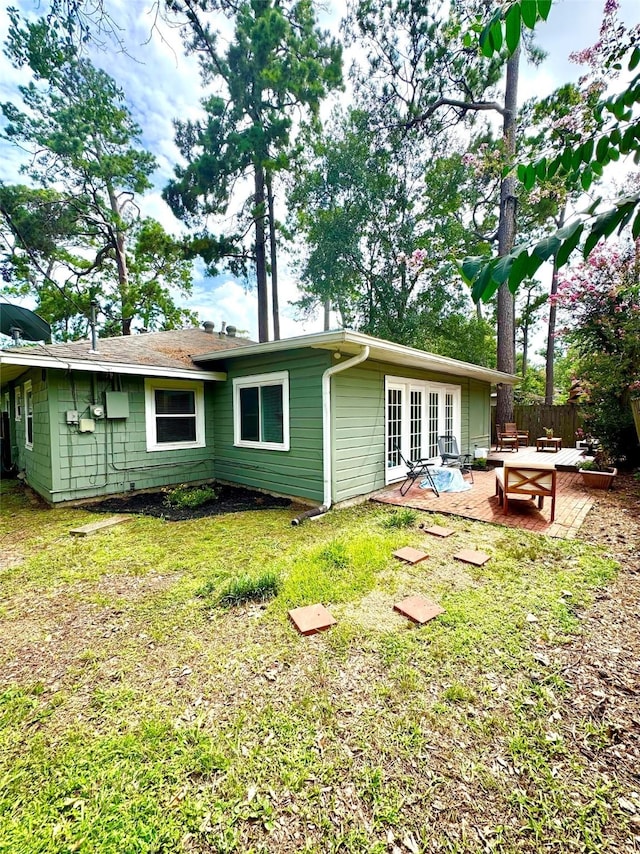 1062 Lamonte Ln, Houston, TX 77018 - back of house featuring french doors and a patio