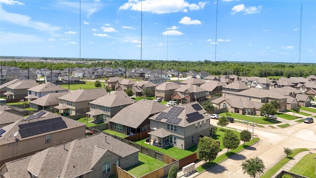 aerial view of residential area