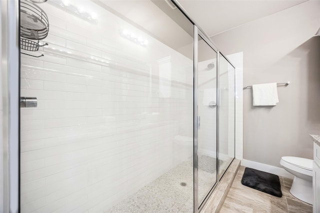 5023 Mallow St A/B, Unit A/B Houston, TX 77033 - full bath featuring toilet, a shower stall, and baseboards