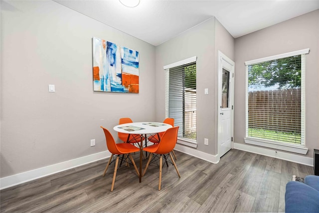 5023 Mallow St A/B, Unit A/B Houston, TX 77033 - dining area featuring wood finished floors and baseboards