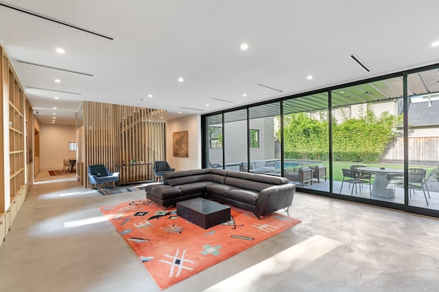 2021 Albans Rd, Houston, TX 77005 - common area featuring a wall of windows and recessed lighting