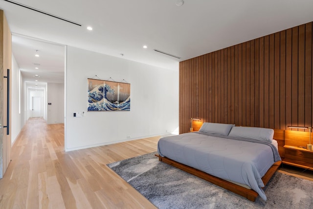 2021 Albans Rd, Houston, TX 77005 - bedroom featuring light wood-style flooring and recessed lighting