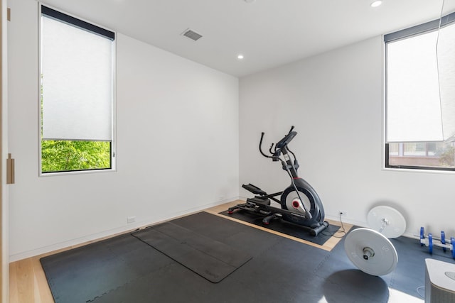 2021 Albans Rd, Houston, TX 77005 - workout area featuring recessed lighting