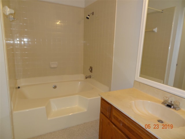 434 Wilcrest Dr Unit 434, Houston, TX 77042 - full bath with vanity, bathtub / shower combination, and tile patterned flooring