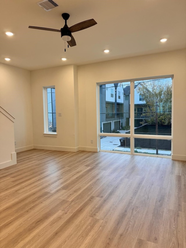 2708 Nagle St, Houston, TX 77004 - unfurnished room featuring healthy amount of natural light, light wood-style floors, recessed lighting, and baseboards