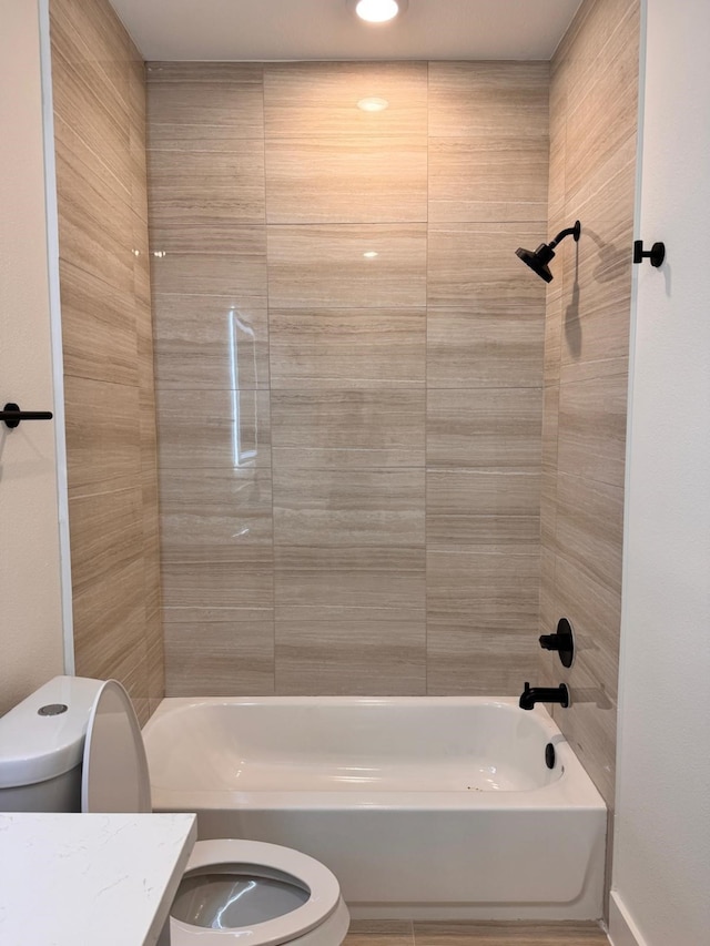 2708 Nagle St, Houston, TX 77004 - full bathroom featuring toilet,  shower combination, and vanity