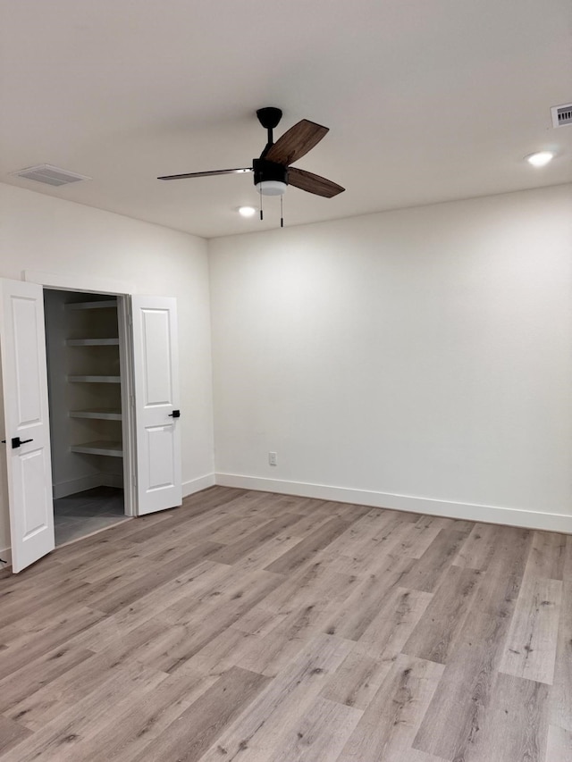 2708 Nagle St, Houston, TX 77004 - unfurnished bedroom featuring wood finished floors, a ceiling fan, recessed lighting, and baseboards
